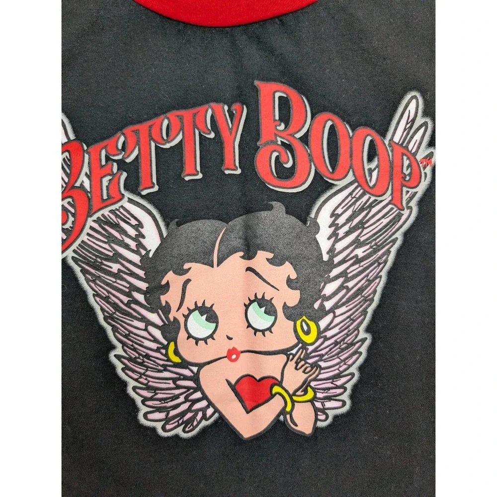 Fleischer Studios Kids Short Sleeve Black‎ T Shirt Size XL Betty Boop